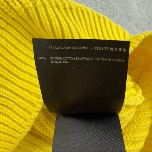 Balenciaga Paris Yellow V Neck Oversized Heavy Knit Sweater Men's Size XS/34 EU - Picture 5 of 16